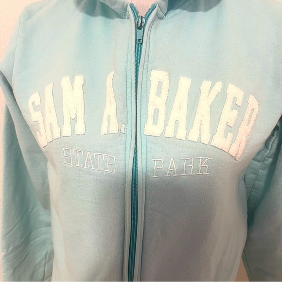 MV Sport Small Full Zip Crop Hooded Graphic Jacket “Sam A Baker State Park” EUC - Picture 2 of 9